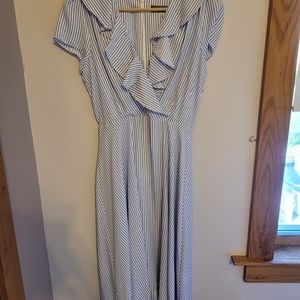 Blue and White Dress